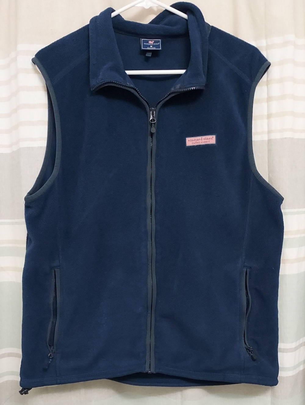 Vineyard Vines Women's Navy Full-Zip Fleece Vest